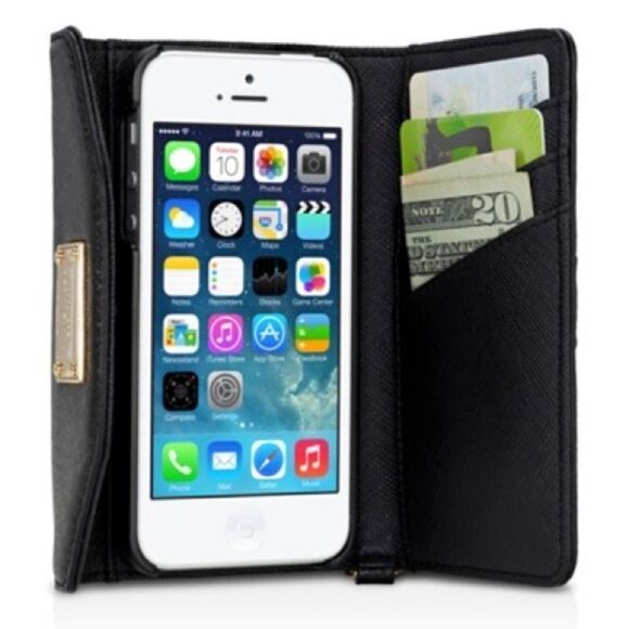 Michael Kors Multifunction iPhone 5 Wristlet / Wallet Clutch Bag in Black - Picture 3 of 11